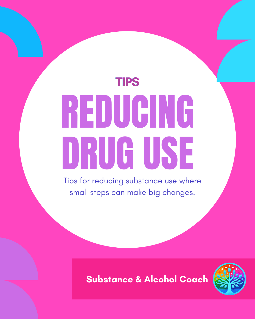 Blog article on Tips for reducing drug use from Substance and Alcohol Coach