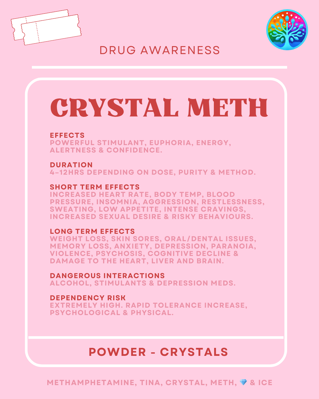 Substance and alcohol Coach - Short and long term effects of Crystal Meth